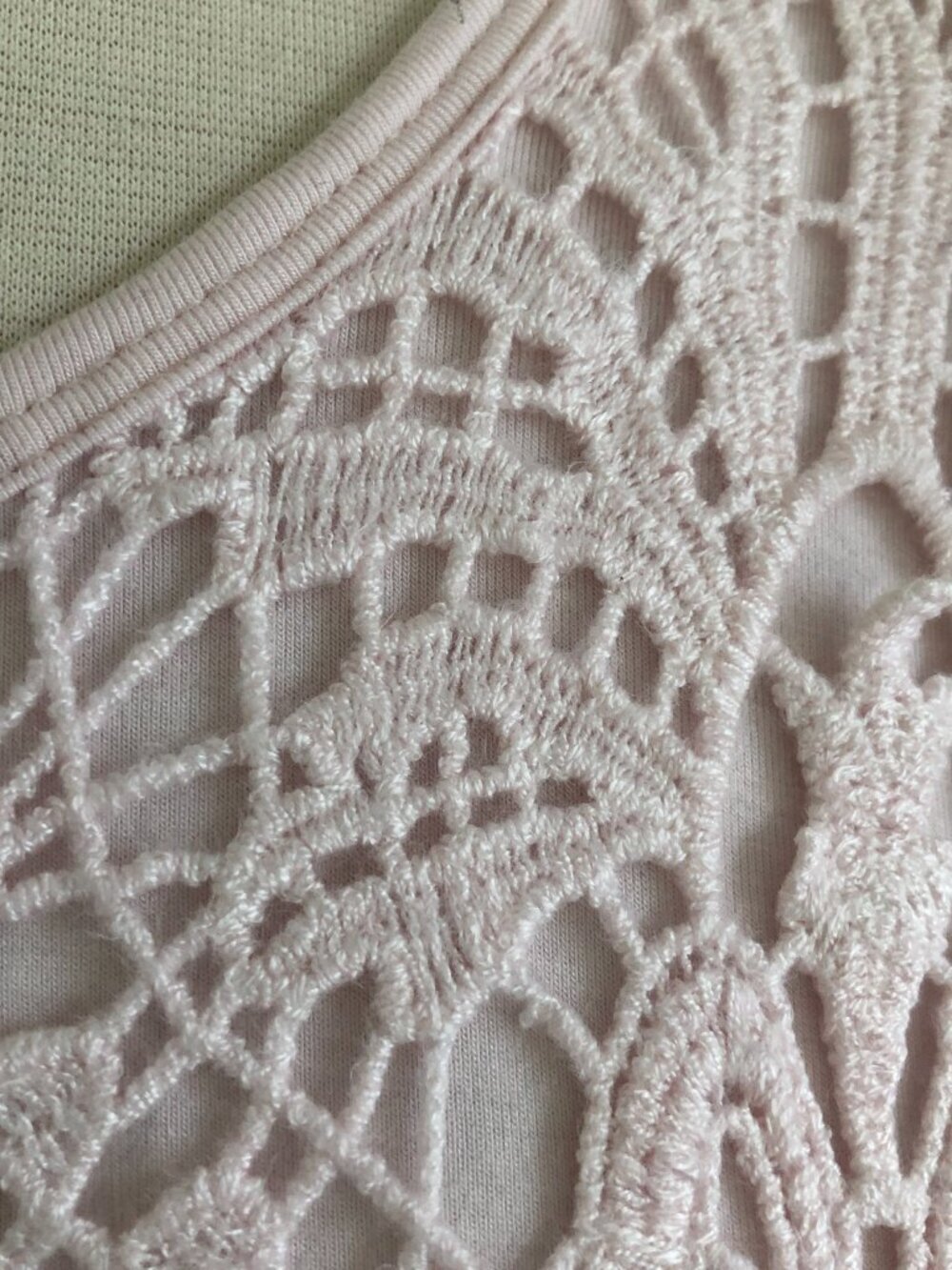 All Over Lace Pastel Pink Tank Top Medium - Picture 7 of 10